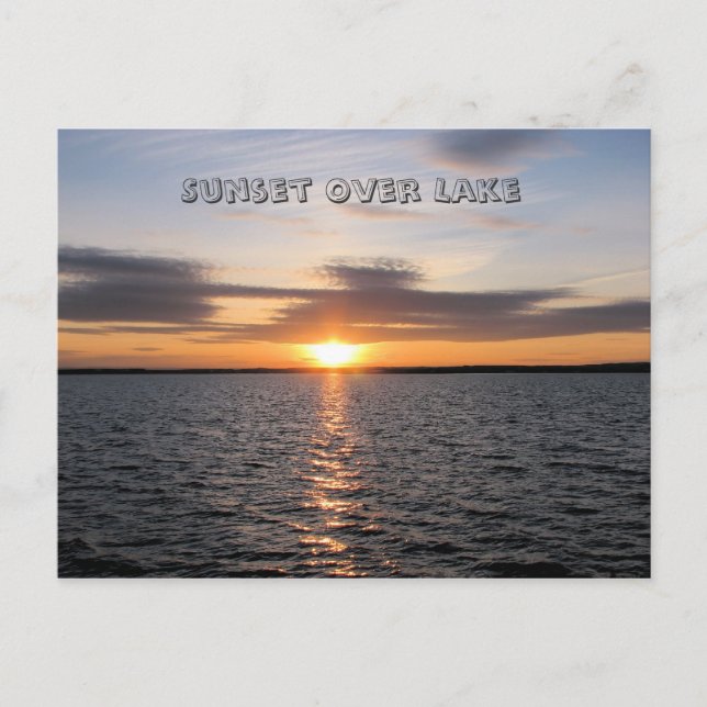 Cartão Postal Sunset Sobre Lago (Frente)