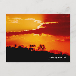 Cartão Postal Sunset sobre Los Angeles Califórnia