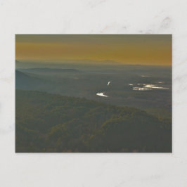 Cartão Postal Sunset sobre o Petit Jean River Valley, Arkansas