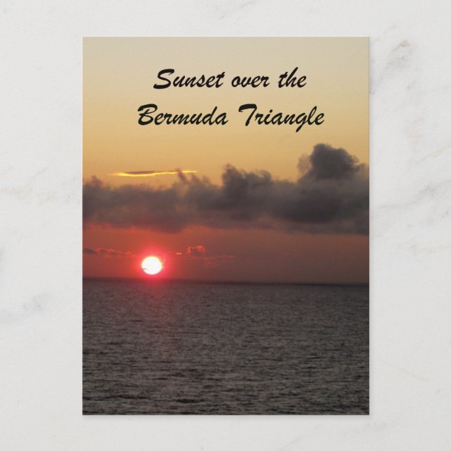 Cartão Postal Sunset sobre o Triângulo das Bermudas (Frente)