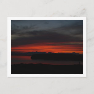 Cartão Postal Sunset sobre Puget Sound