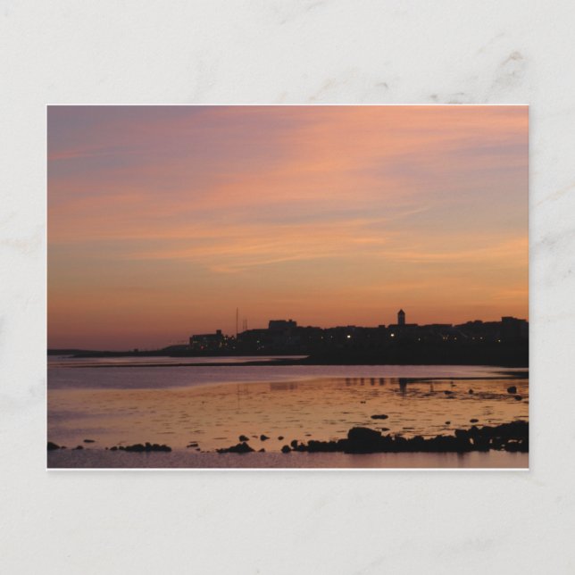Cartão Postal Sunset sobre Salthill (Frente)