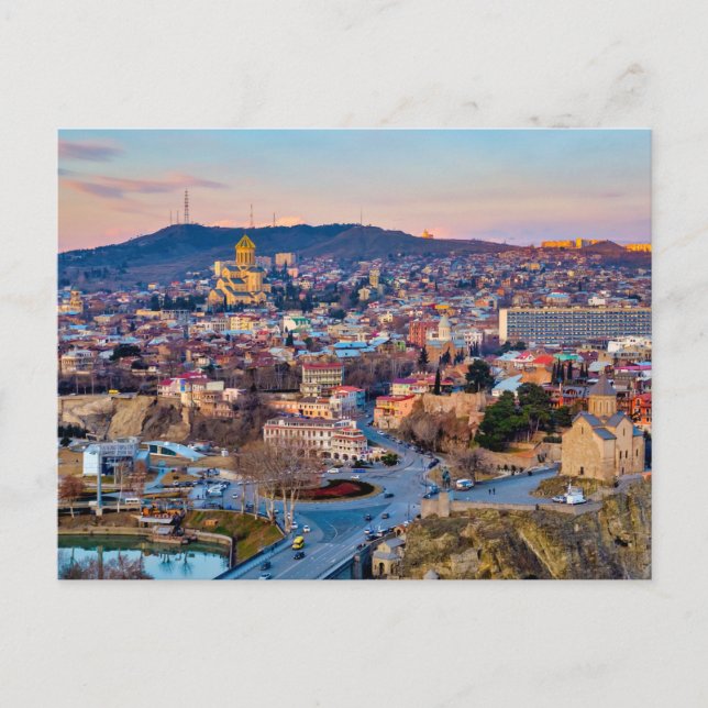 Cartão Postal Sunset sobre Tbilisi (Frente)