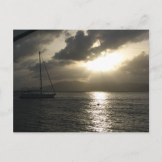 Cartão Postal Sunset sobre Tortola