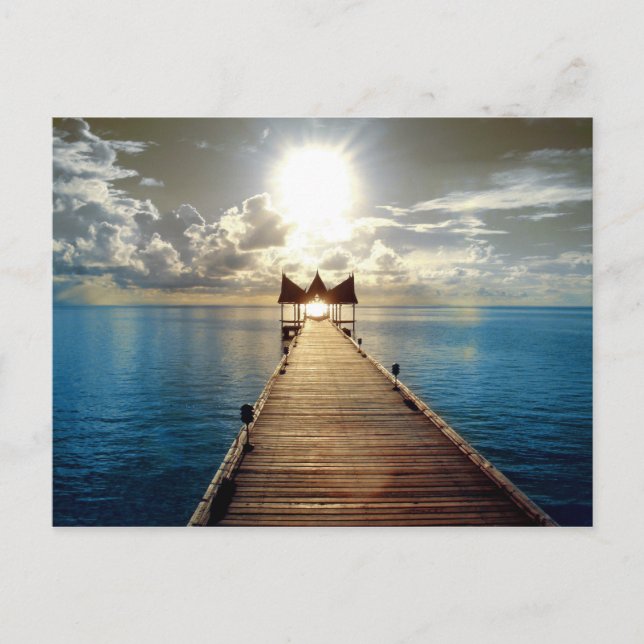 Cartão Postal Sunset tropical (Frente)