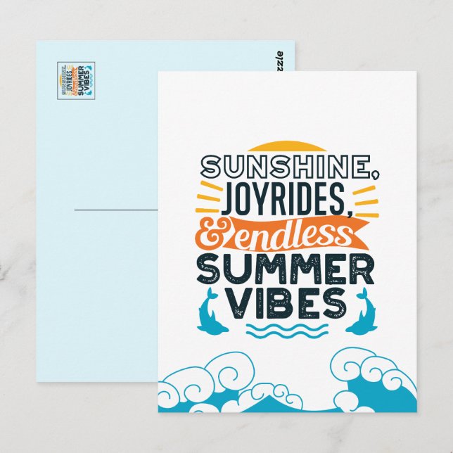 Cartão Postal Sunshine & Joyrides - Citação infinita das Víblias (Frente/Verso)