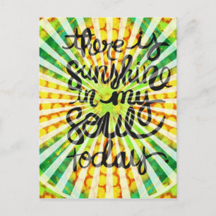 Cartão Postal Sunshine na minha alma hoje Arte Digital