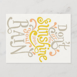 Cartão postal Sunshine & Rain