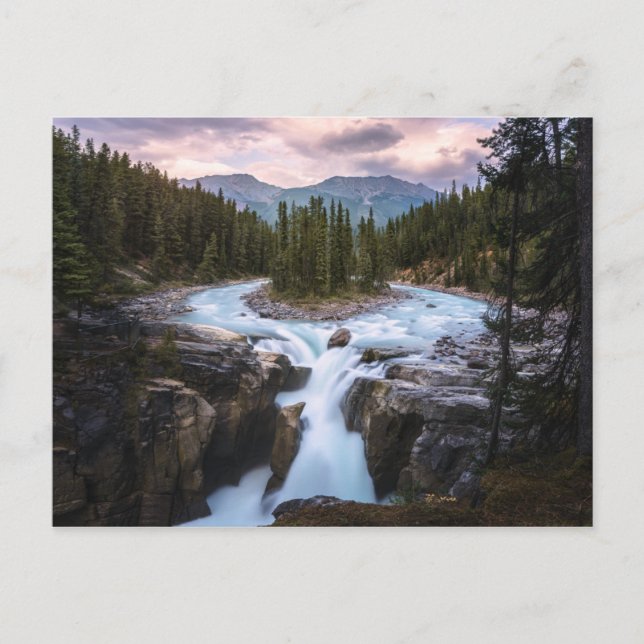 Cartão Postal Sunwapta Falls | Parque Nacional Jasper (Frente)