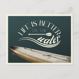 Cartão Postal SUP retro de férias de remo