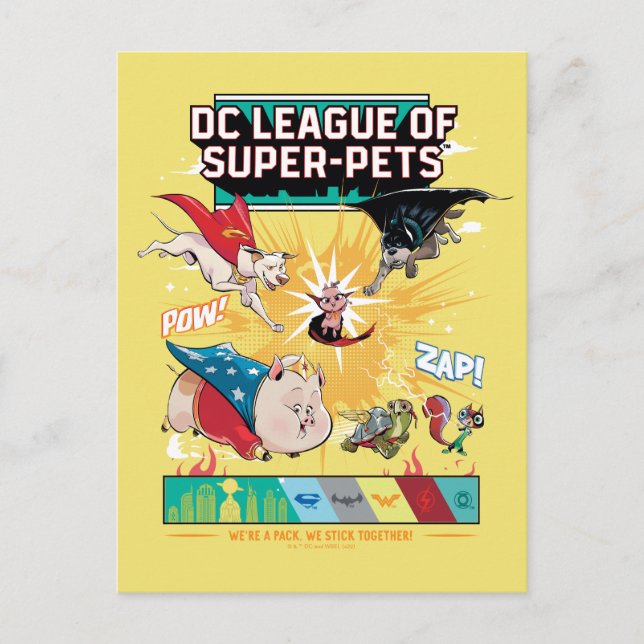 Cartão Postal Super-Animais: Somos Uma Matilha, Estamos Juntos! (Frente)