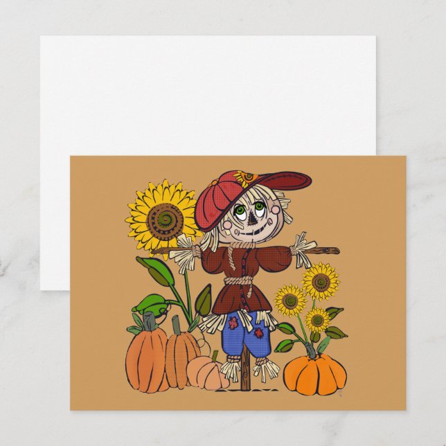 Cartão Postal Super Cute Scarecrow (Frente/Verso)