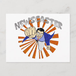 Cartão Postal Super-herói do Newscaster