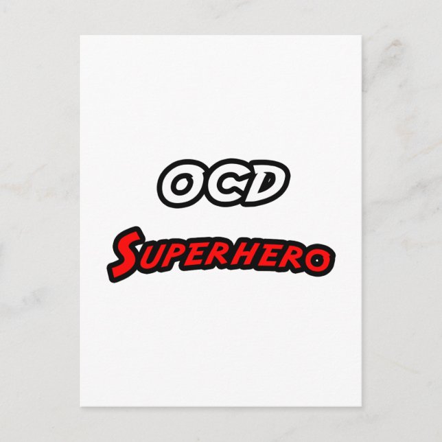 Cartão Postal Super-herói OCD (Frente)