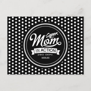 Cartão Postal Super Mãe Em Ação Escuro