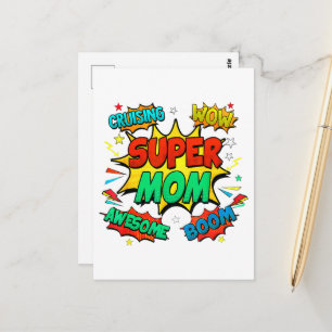 Cartão Postal Super Mãe Heroína Para Mulheres