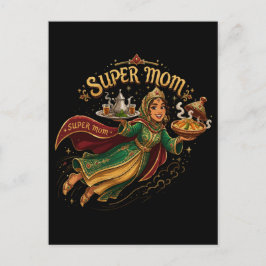 Cartão Postal Super Mãe Marroquina - Presente do Dia das Mães