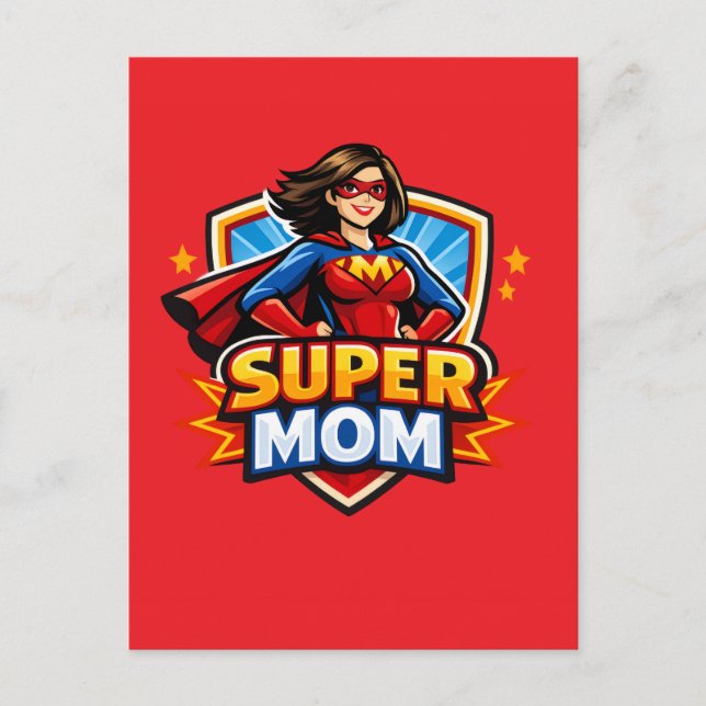 Cartão Postal Super Mom (Frente)