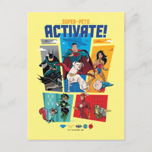 Cartão Postal Super Pets & Justice League - Ativate!