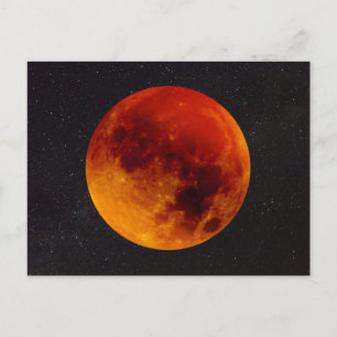 Cartão Postal Super Sangue Moon Eclipse 2019
