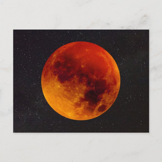 Cartão Postal Super Sangue Moon Eclipse 2019 (Frente)