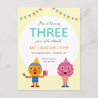 Cartão Postal Super Simples | Macarrão e Amigos Aniversário Amar