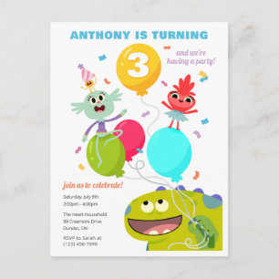 Cartão Postal Super Simples Rhymington Confetti Birthday