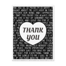 Super Sincero Agradecimento em Preto e Branco