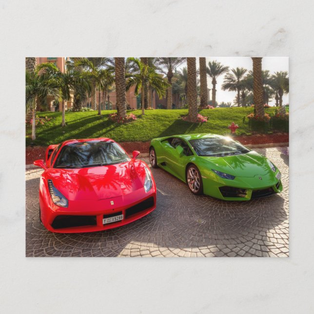 Cartão Postal SuperCarros de Dubai (Frente)