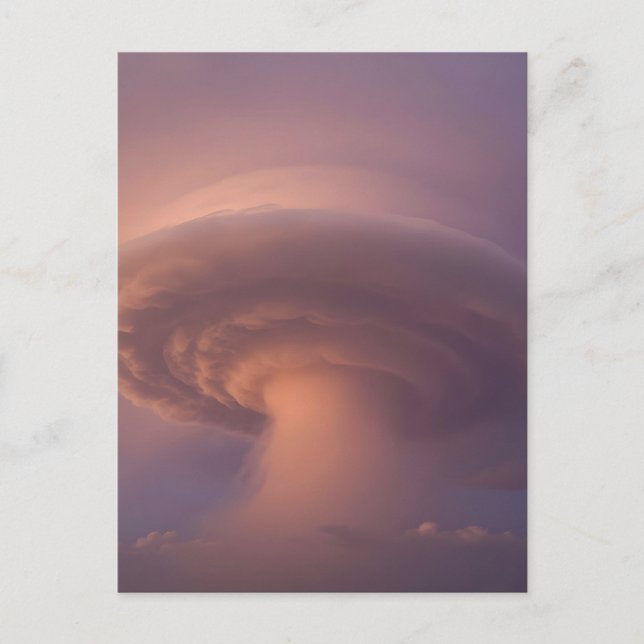 Cartão Postal Supercélula de Tempestade Gigantesca Nuvem em Form (Frente)
