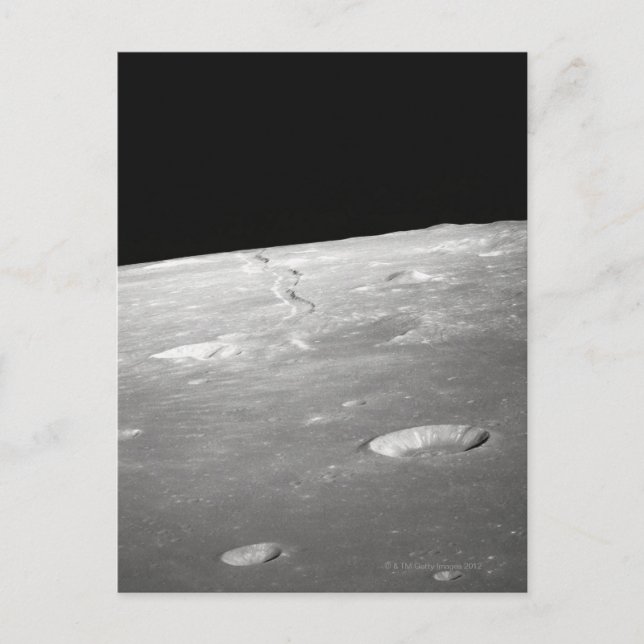 Cartão Postal Superfície da Lua e Horizonte 2 (Frente)