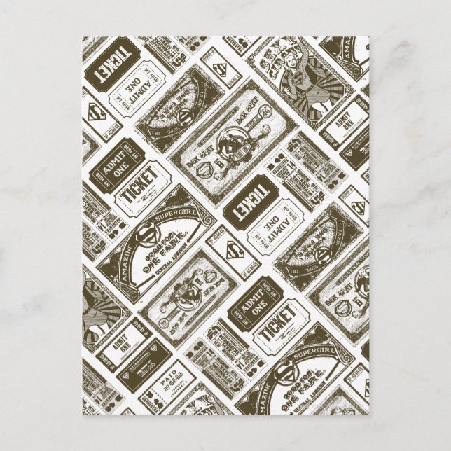 Cartão Postal Supergirl Admite Um Padrão Castanho (Frente)