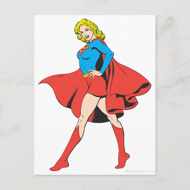 Cartão Postal Supergirl Ataca uma Alça (Frente)