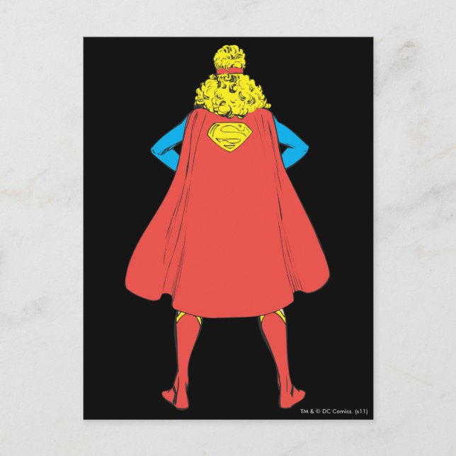 Cartão Postal Supergirl Back View (Frente)
