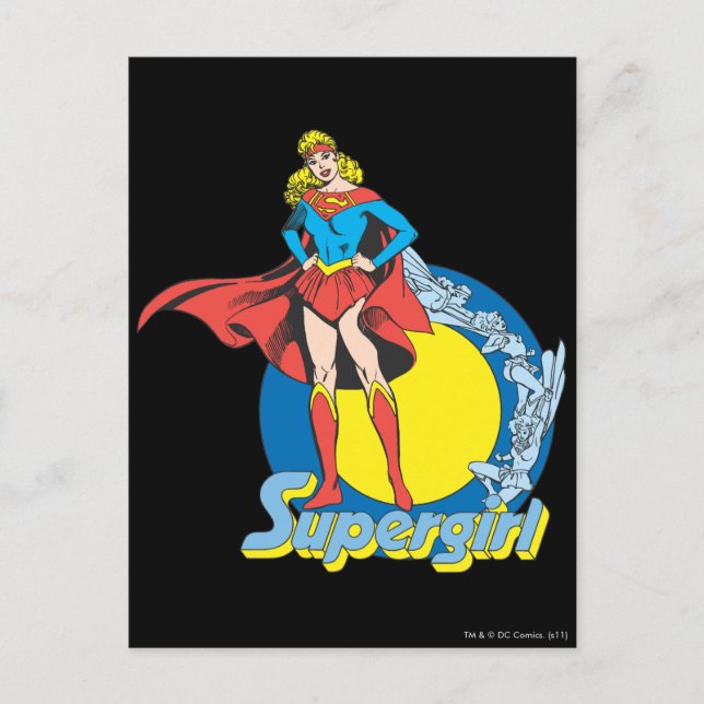 Cartão Postal Supergirl com logotipo (Frente)