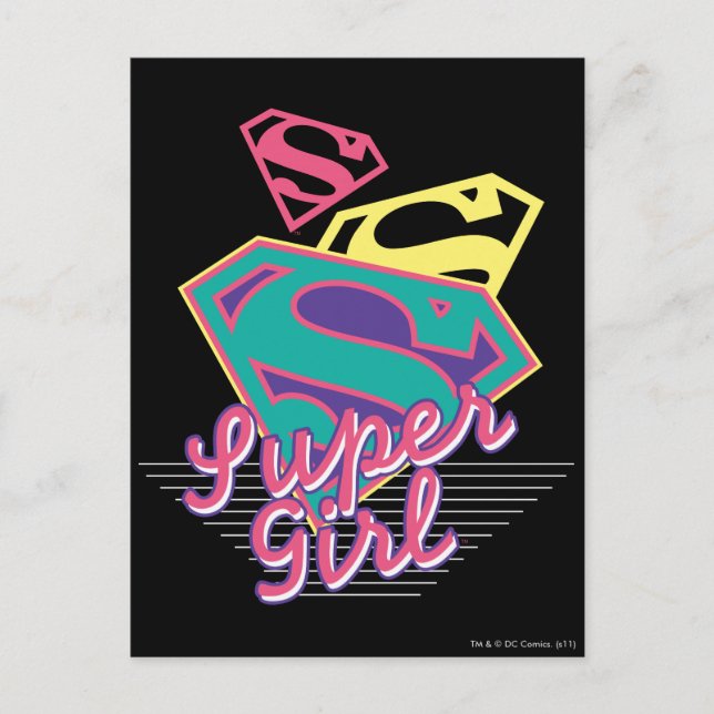 Cartão Postal Supergirl Cursive (Frente)