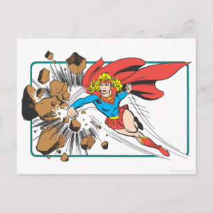 Cartão Postal Supergirl Destroys Boulder