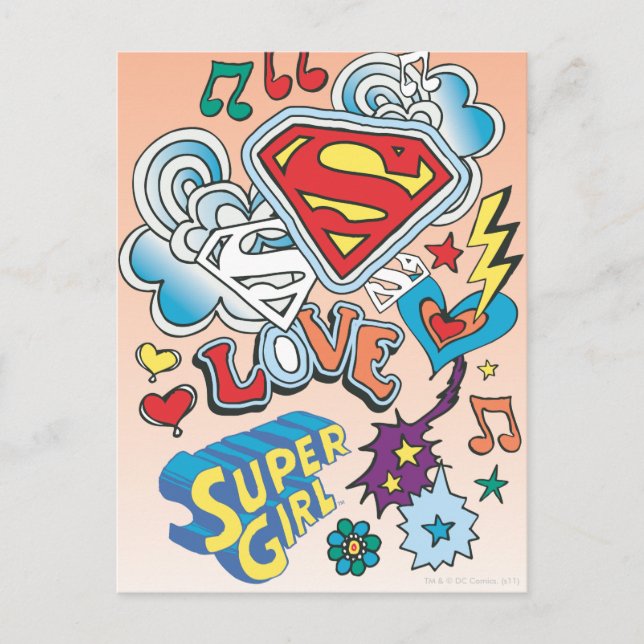Cartão Postal Supergirl Love (Frente)
