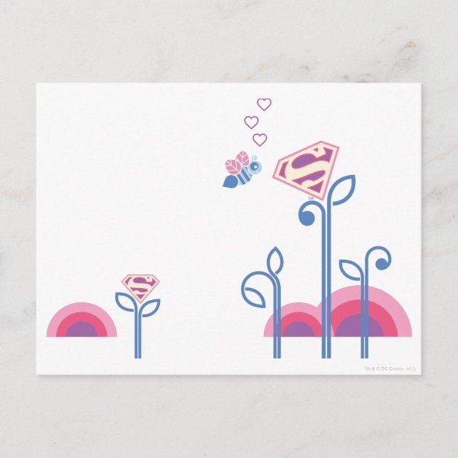 Cartão Postal Supergirl Love Bee (Frente)