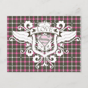Cartão Postal Supergirl Love Crest