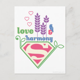 Cartão Postal Supergirl Love & Harmony