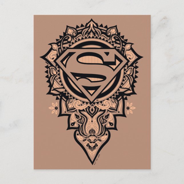 Cartão Postal Supergirl Mandala Graphic (Frente)