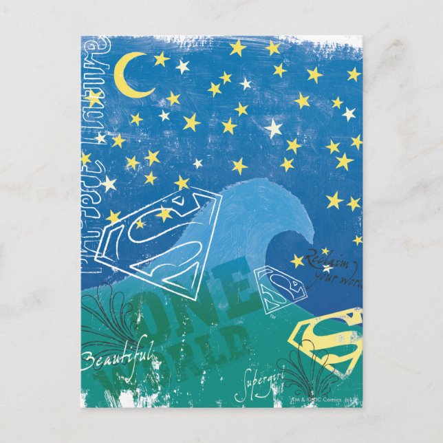 Cartão Postal Supergirl One World (Frente)