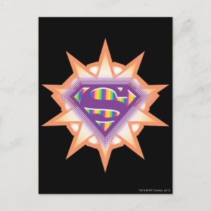Cartão Postal Supergirl Orange Starburst