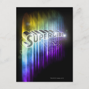 Cartão Postal Supergirl Rainbow