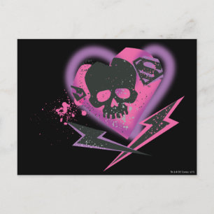 Cartão Postal Supergirl Skulls and Lightning