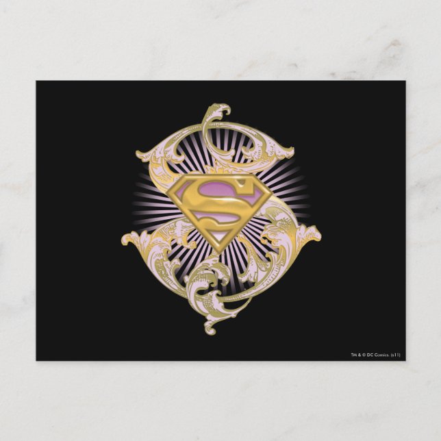 Cartão Postal Supergirl Starbust Logo (Frente)