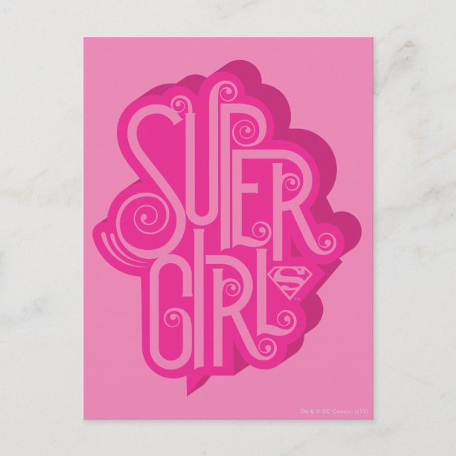 Cartão Postal Supergirl Swirl 2 (Frente)