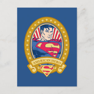 Cartão Postal Superman American Hero