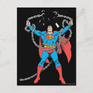 Cartão Postal Superman Breaks Chains